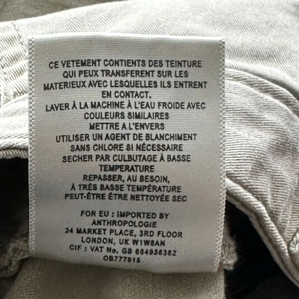 Chino by Anthropologie shorts Sz 26 Khaki Tan Relaxed fit cotton Shorts - Picture 7 of 7